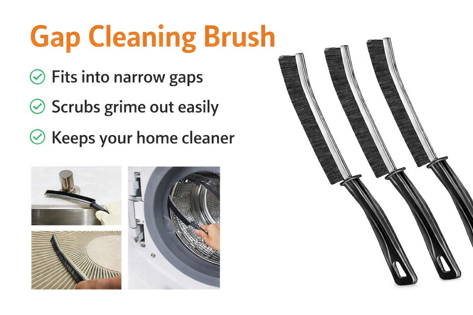 Multi-Purpose Gap Cleaning Brush – Deep Clean Hard-to-Reach Corners